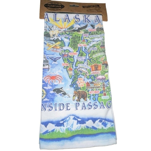 Other - NWT Alaska inside passage flour sack Tea dish Towel